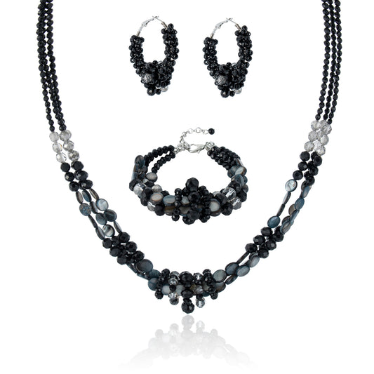 Handmade Beaded Jewelry Sets-Crystal Beads Necklace Bracelet Earrings - Babijoux